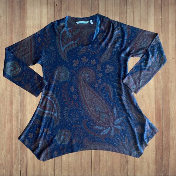 Soft Surroundings paisley print tunic top - Picture 2 of 7